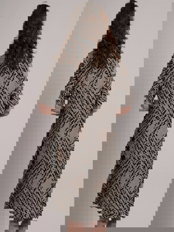 VIZ-A-VIZ Trellis All-over-print Dress