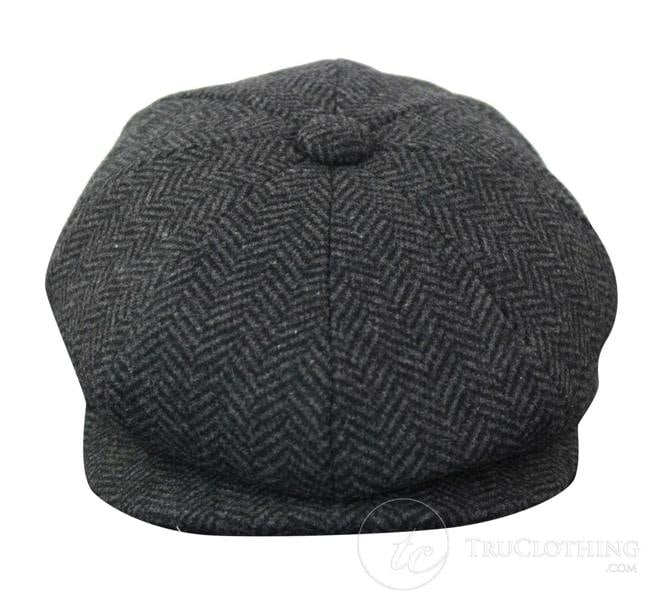 TruClothing Mens Peaky Blinders Grey Tweed Gatsby Flat Baker Hat
