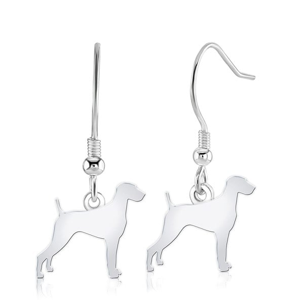 Mylee London Weimaraner Silhouette Silver Earrings