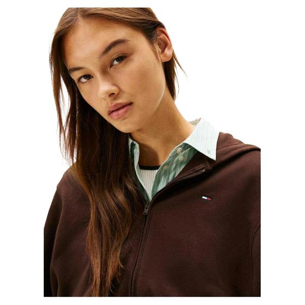Tommy Jeans Womens/Ladies Crop Hoodie - Brown - 
