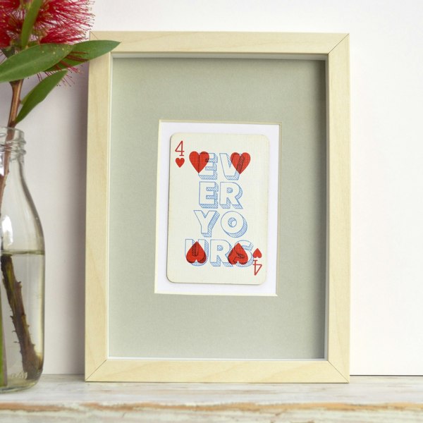 Hands & Hearts Forever yours playing card print