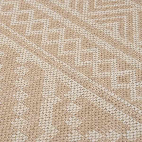 Berkfield Outdoor Flatweave Rug 200x280 cm Brown Stripes