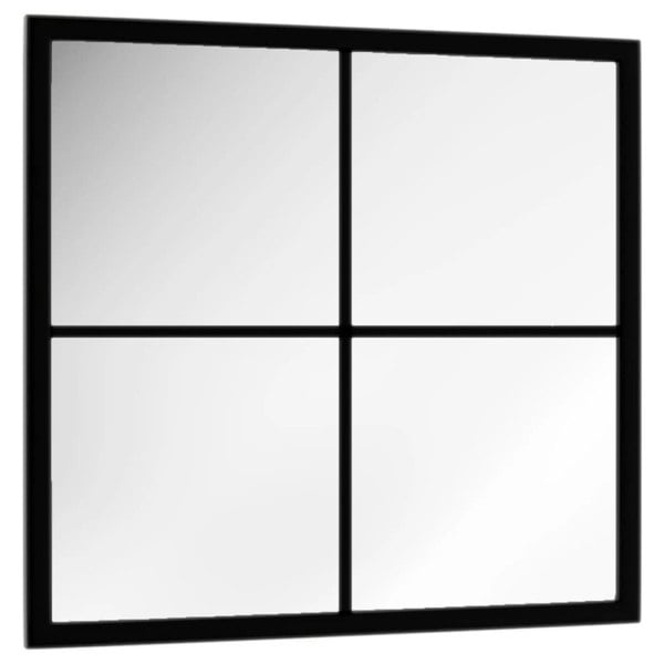 Berkfield Wall Mirror Black 40x40 cm Metal