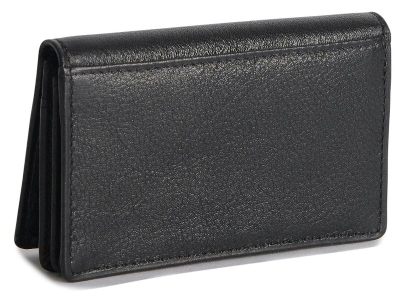 SADDLER JESSICA Leather Credit Card Holder with RFID Protection - 2 Sections and ID Window