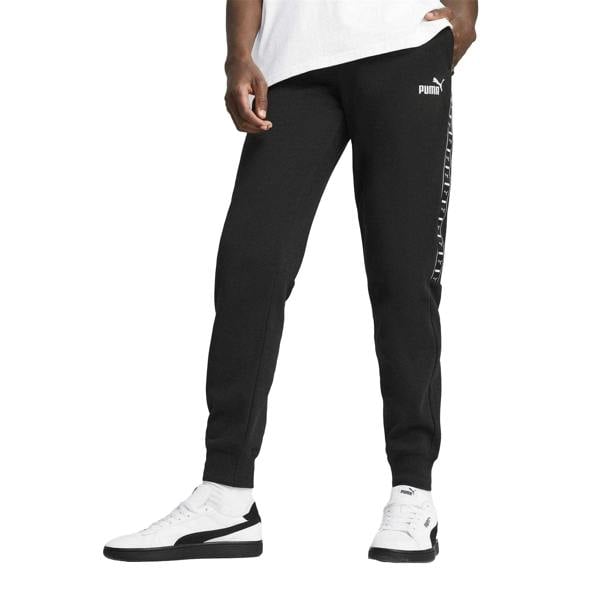 Puma Mens Fleece Ribbed Cuff Joggers - Black - 