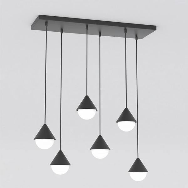 Emibig GIRO Pendant Lamp 6 x G9 Black