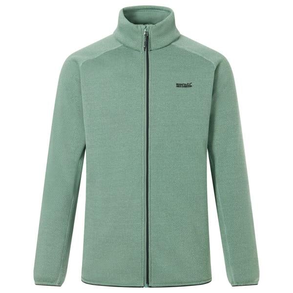 Regatta Mens Rike Full Zip Fleece Jacket - Dark Forest Green/Black - 