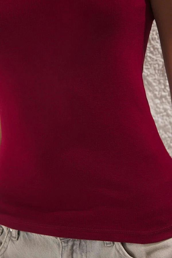 WOVCOR Viscose Fitted Knit Blouse