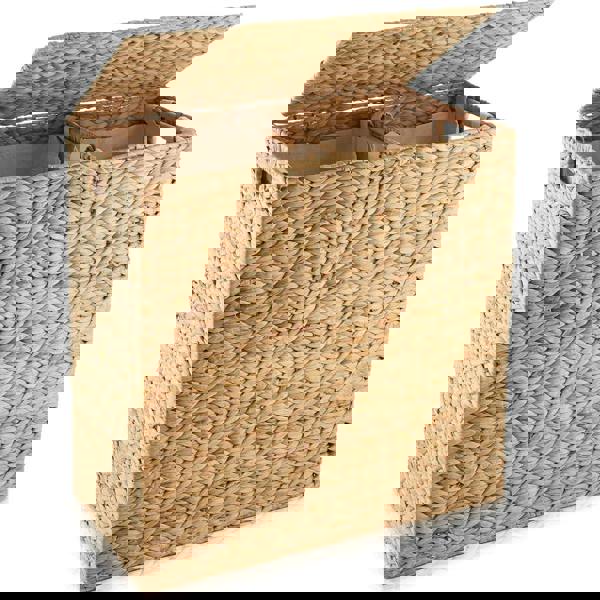 Gr8 Home X Large Water Hyacinth Double Laundry Hamper Bin Clothes Washing Basket With Lid