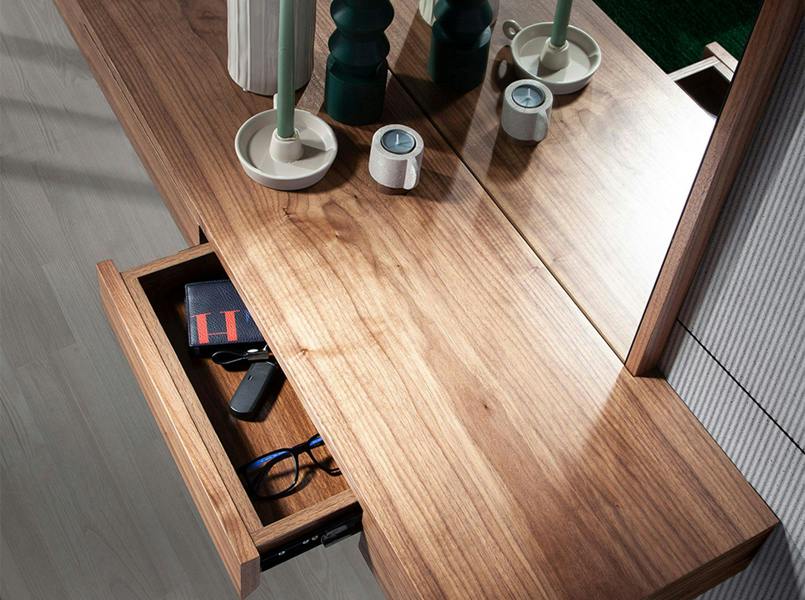 Angel Cerdá Rectangular walnut wall mirror 3235