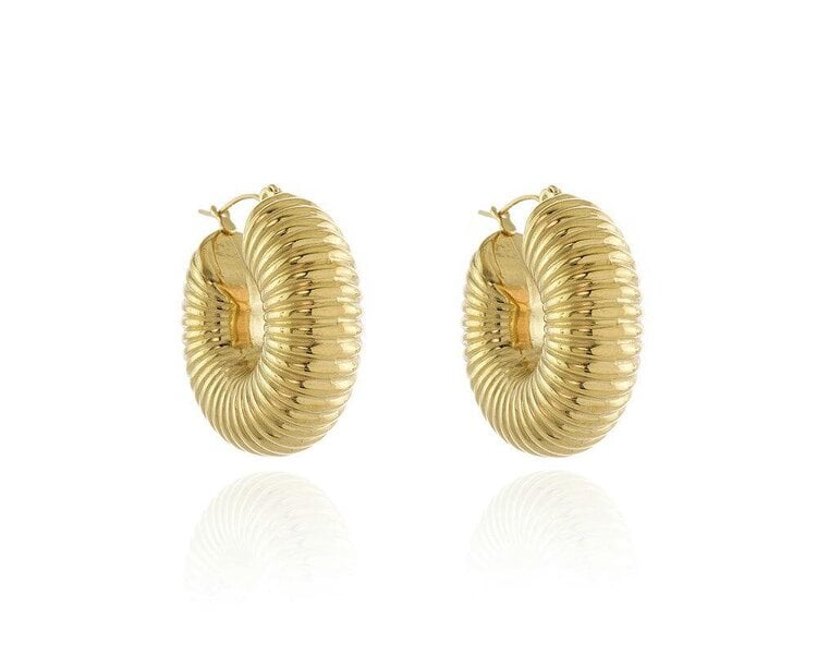 Cachet London Fifer Gold Hoop Earrings