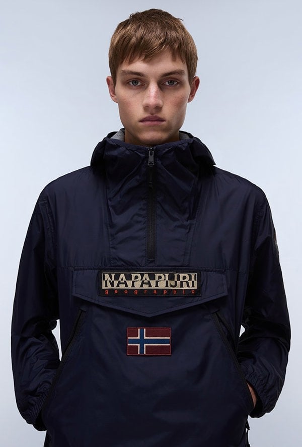 Napapijri Men's Rainforest Ripstop Anorak Jacket - Navy
