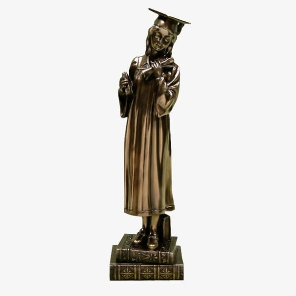 T. H. Baker Celebrations Bronze Finish Graduation Girl Figurine 54698