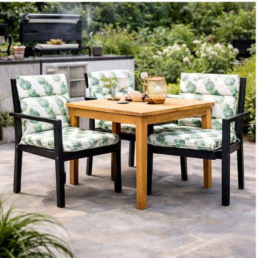 Gardenwize Pair of Outdoor Seat Cushion – Bali Full Length Chair Pad