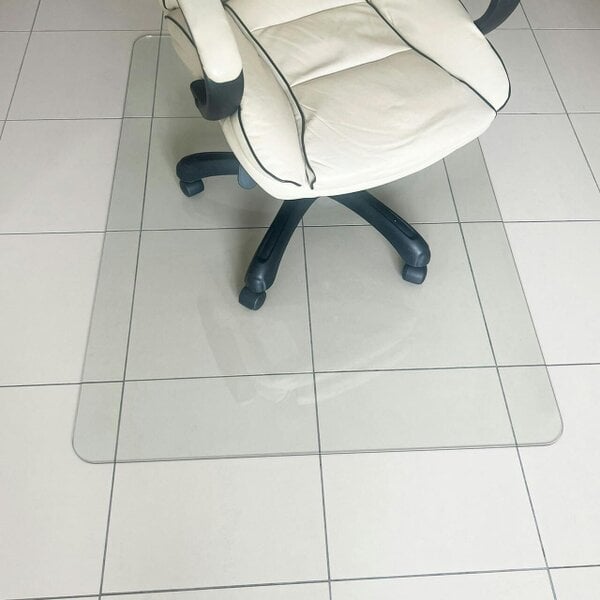Marvelux Tempered Glass Chair Mat for All Carpet Thicknesses & Hard Floors