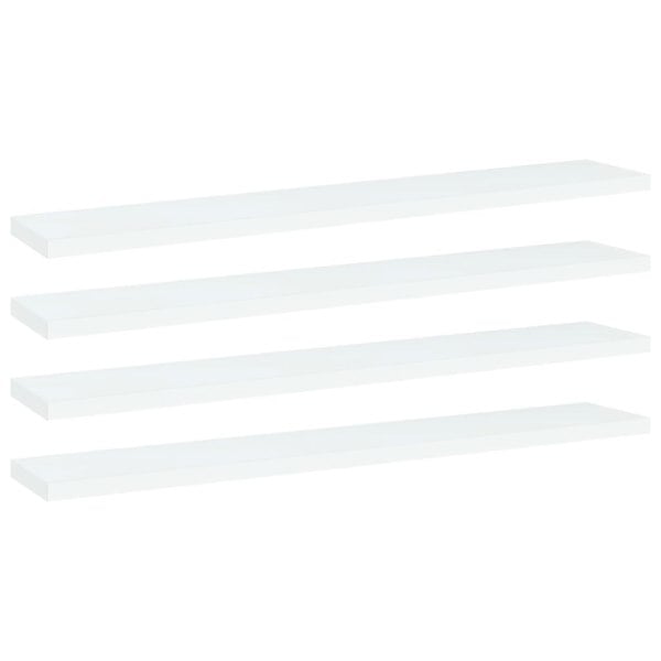 Berkfield Bookshelf Boards 4 pcs White 60x10x1.5 cm Engineered Wood