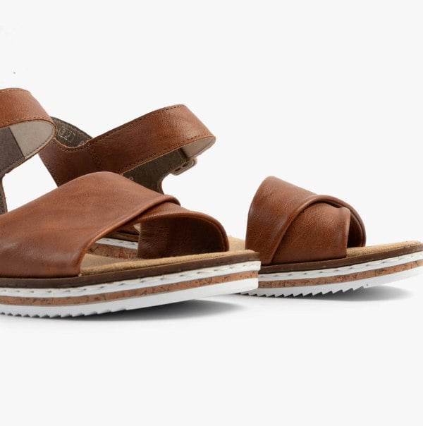 Rieker V3691-22 Womens Sandals - Brown
