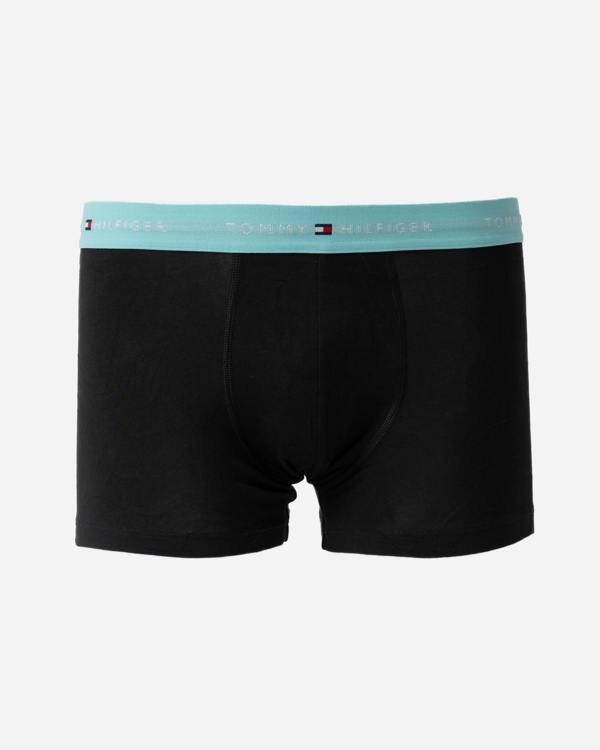 Tommy Hilfiger 5-Pack Logo Waistband Mens Trunks in Blue