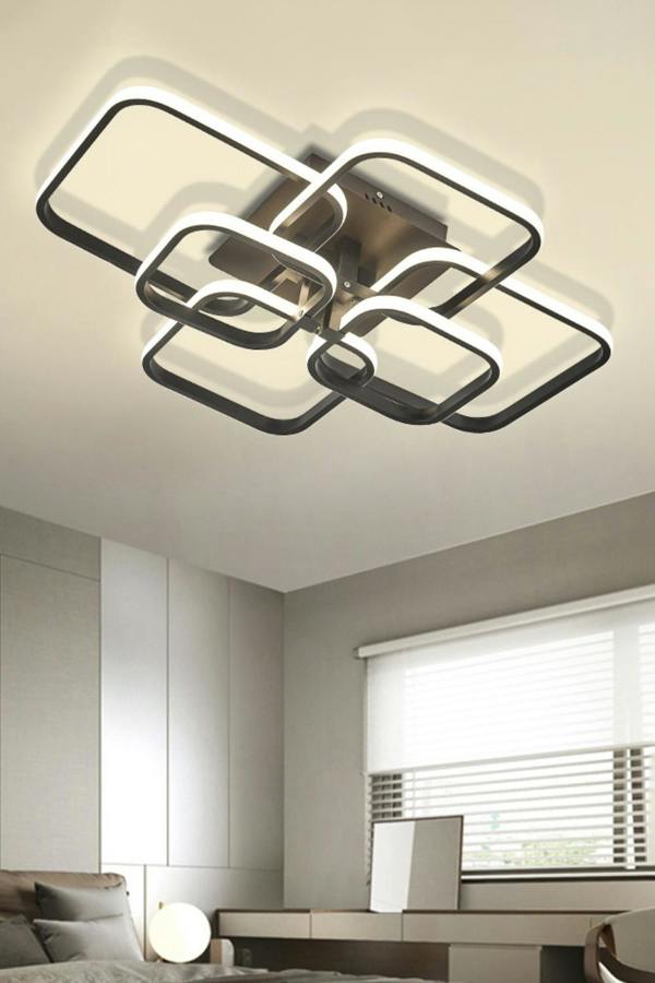 Living and Home Contemporary LED  Light-adjusted Semi Flush Ceiling Light