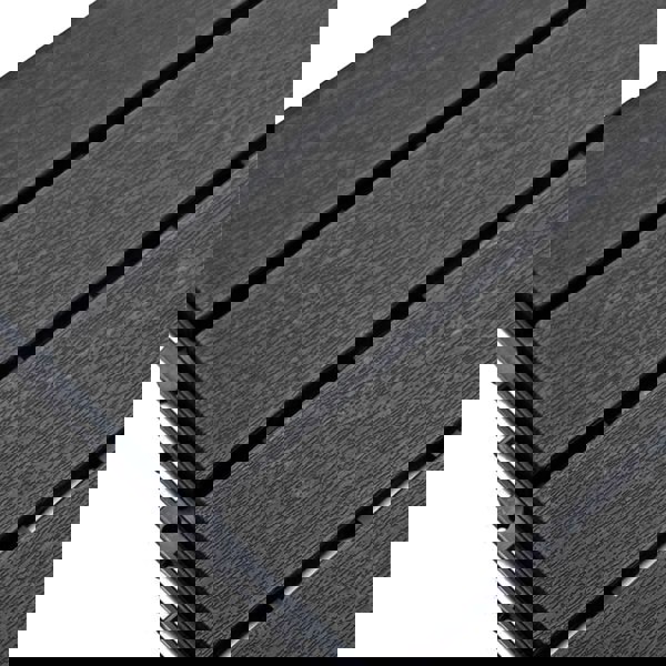 Oseasons Polydeck (Pack of 12) Woodgrain-Effect 30x30cm Decking Tiles in Black