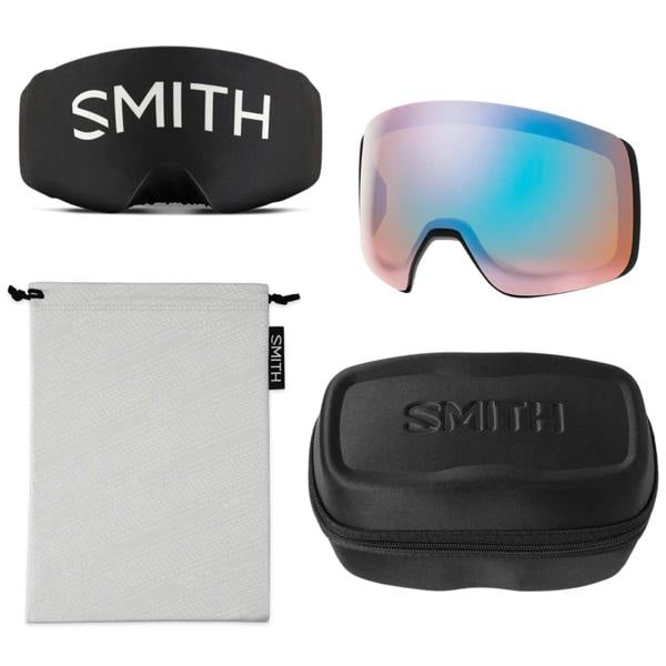 Smith Ski Goggles 4D Mag XL 0JX 4Y Black ChromaPop Sun Black & CP Storm Blue Sensor Mirror