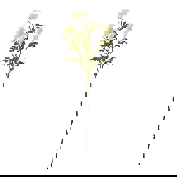 Hill Interiors Globe Thistle Spray Artificial Flower - Cream - 