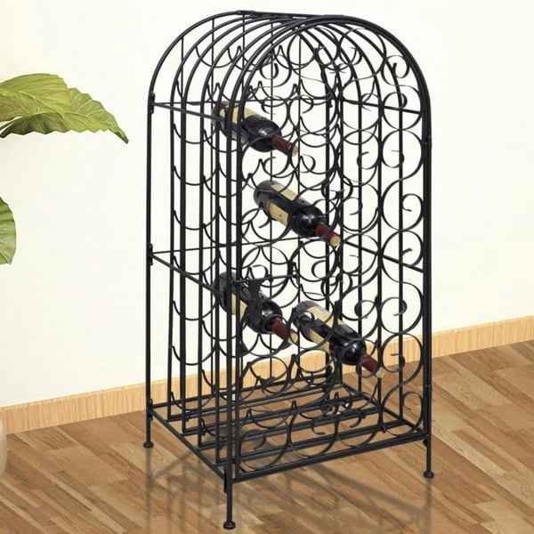 Berkfield Wine Rack for 35 Bottles Metal