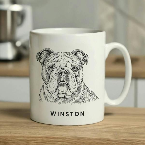 Personalised Dog Breed Mug - close-up detail