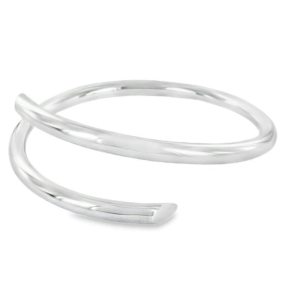 Reeves & Reeves Chunky Sterling Silver Skelter Bangle