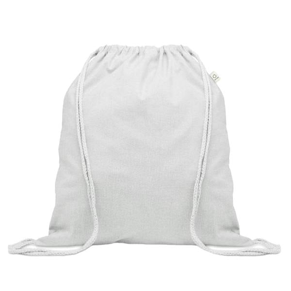MidOcean Cabetri Colour Recycled Cotton Drawstring Bag - White - 