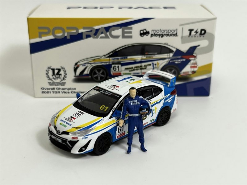 Pop Race Toyota GR Vios Malaysia Season 4 Tengku Djan #61 1:64 Scale PR640008