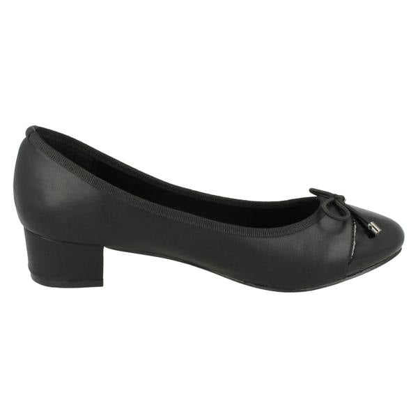 Spot On Ladies Spot On Mid Heel Court Shoes