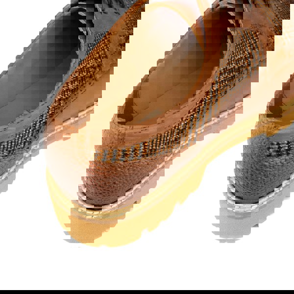 Embassy London Resident - Brown & Tan - Men's leather dressy shoe with toe cap and brogue details