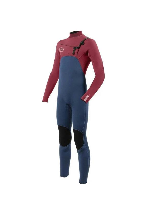 Vissla 7 Seas boys 3-2 full chest zip wetsuit - Red - Age 6