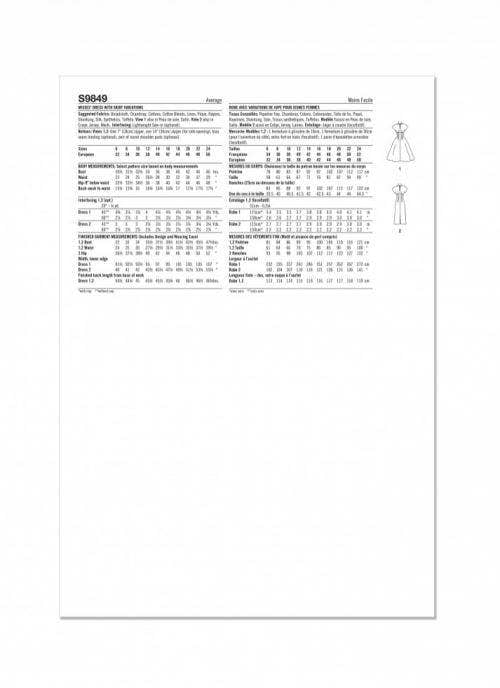 Simplicity Sewing Pattern 9849, Dresses, Vintage Style for Women, H5 (6-8-10-12-14) - Intermediate