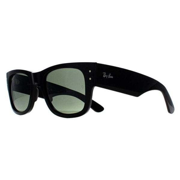 Ray-Ban Sunglasses RB0840S Mega Wayfarer 901/58 Polished Black Green Polarized