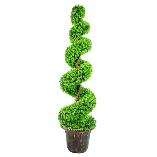 Leaf 120cm Purple Large Leaf Spiral with Decorative Planter