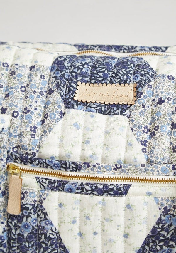 Sia Aster Patchwork Overnight Bag in Blue