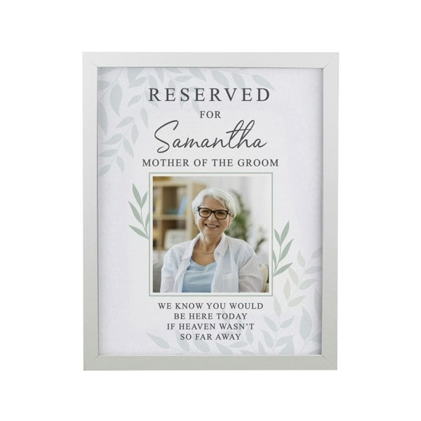 Personalised Memento Company Personalised Reserved For Photo Upload White Poster Frame