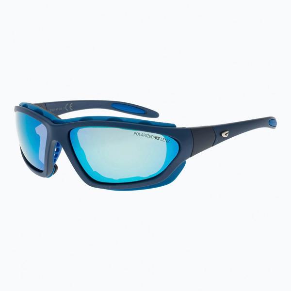 GOG Eyewear Unisex Mese Polarised UV400 Outdoor Sunglasses with Mirror Hydrophobic Lens - One Size - Matt Navy Blue