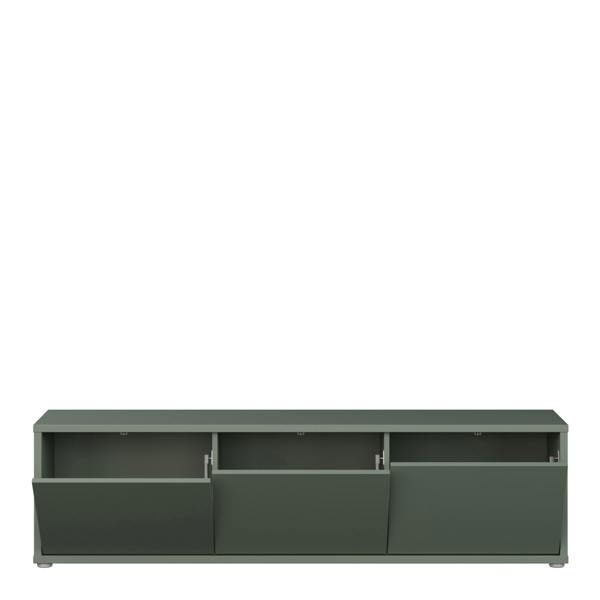 Furniture To Go Alice Springs Wide TV Cabinet with 3 Doors Push-to-Open in Sage Green