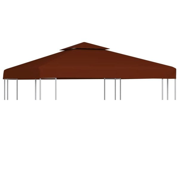 Berkfield 2-Tier Gazebo Top Cover 310 g/ma_ 3x3 m Terracotta