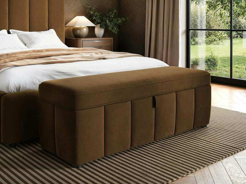 Emilie Brown Velvet Blanket Box