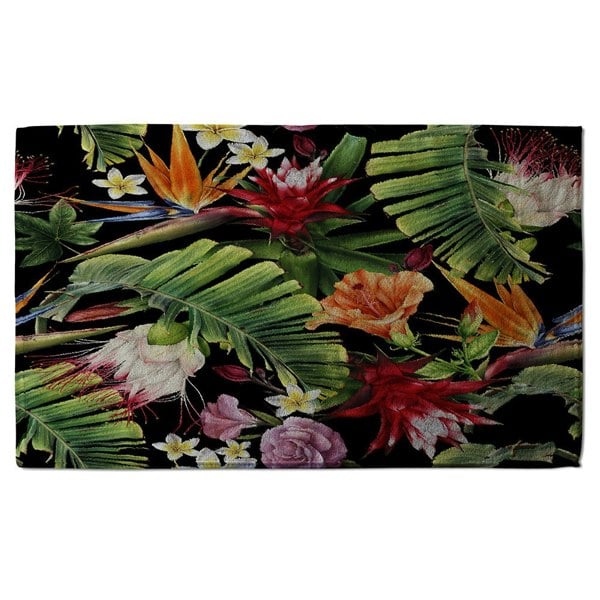 Benjamin Tate Design Tropical Flowers & Plant Leaves (Bath Towel)