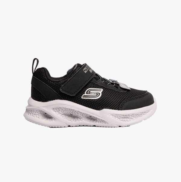 Skechers 401675N/BKGY SKECHERS METEOR-LIGHTS Boys Trainers Black/Gray