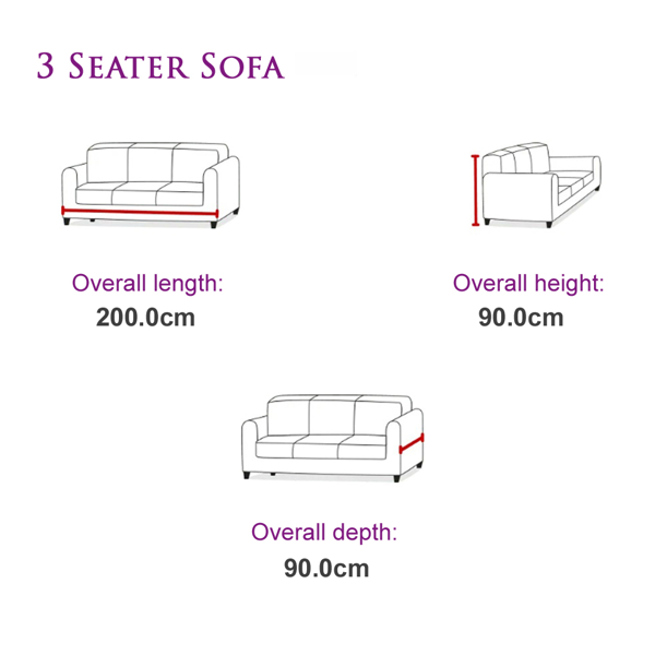 SQUAREBOXX Amalfi Jumbo Cord Black Sofa 3+2 Fabric Sofa in Black