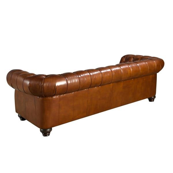 Angel Cerdá 3 seater chester sofa in cognac brown leather 6228