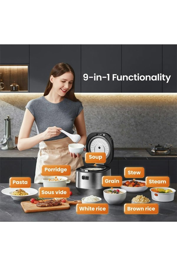 Living and Home 2L Midea Rice Cooker Anti-Overflow with 9 Functions & Timer