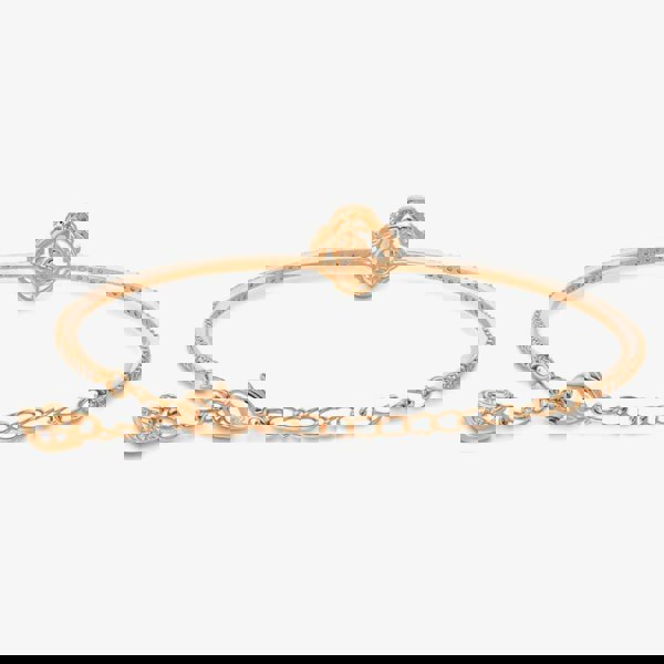 Swarovski Sparkling Dance Rose Gold Tone Pink and White Crystal Bangle 5516476 M