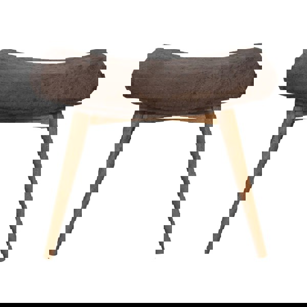 Artisan Furniture Mocha Faux Fur Curved Bench